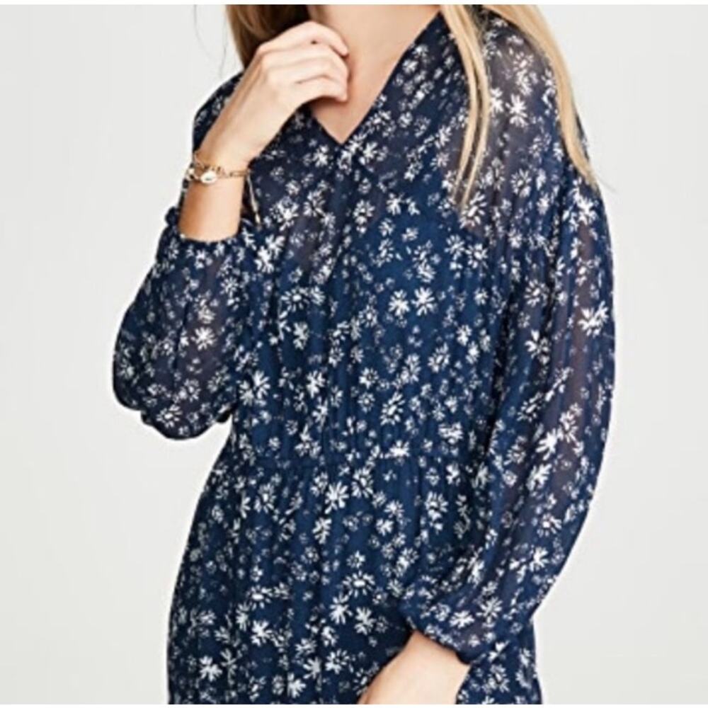 NWT Free People Wallflower Midi Maxi Dress Boho Navy Blue Floral Medium - Picture 6 of 11
